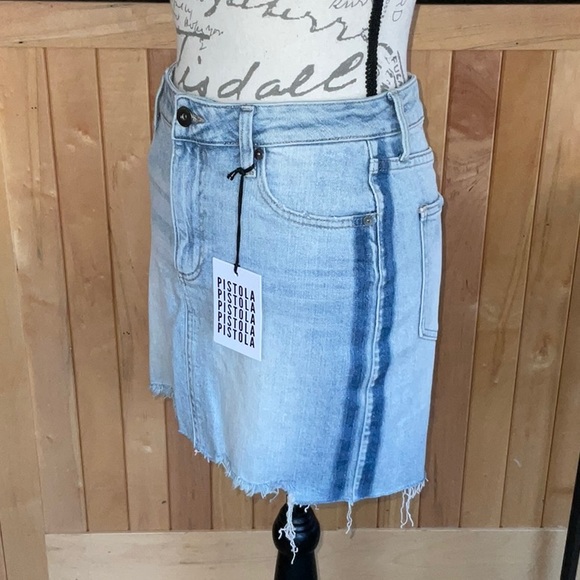 NWT Pistola Jean Cut Off Mini Skirt. 27 - Picture 7 of 16